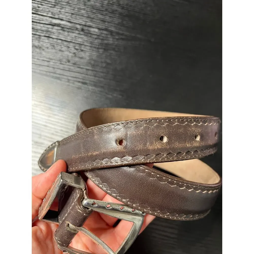Vintage 1996 Leather Western Style Belt by Billy Belts
